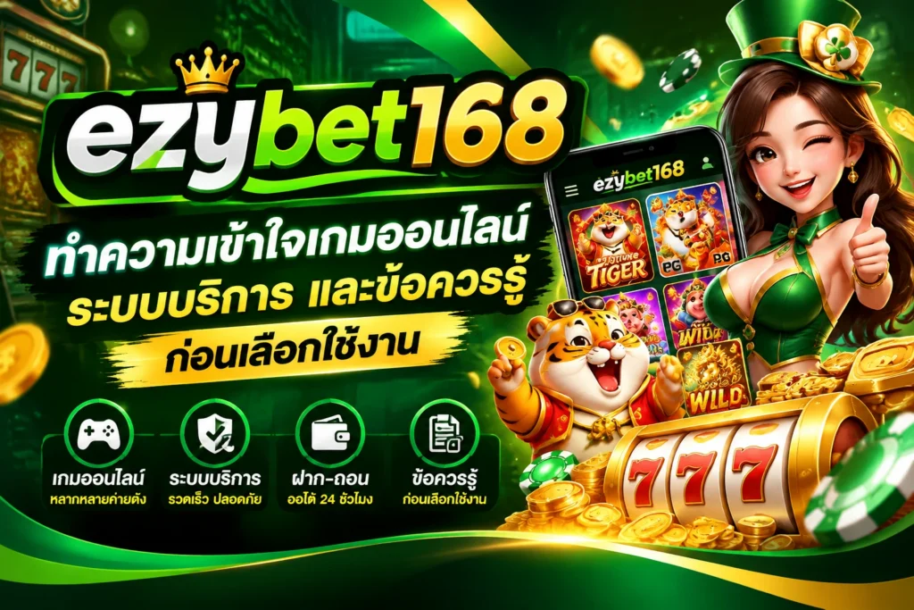 เว็บสล็อต ezybet168 ทำความเข้าใจเกมออนไลน์ ระบบบริการ และข้อควรรู้ก่อนเลือกใช้งาน